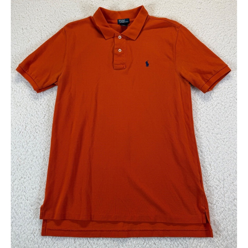 Polo Ralph Lauren Kids XL 18-20 Orange Short Sleeve Cotton Pique‎ Polo Shirt